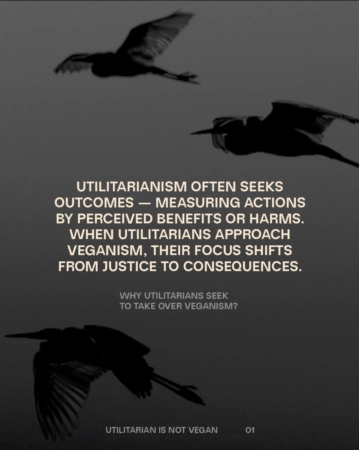 Utilitarian is not vegan